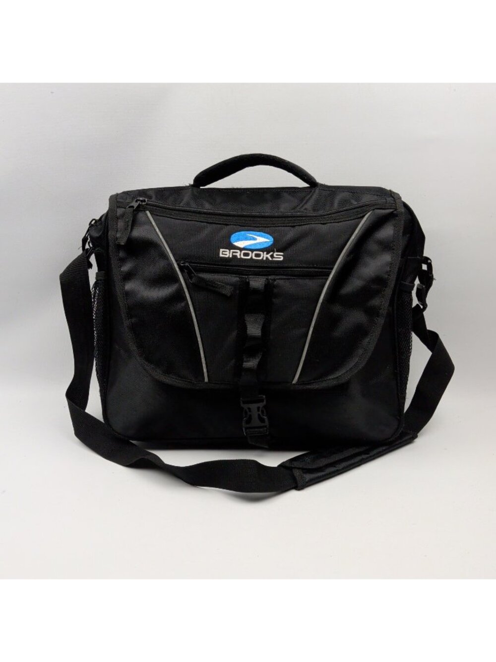Y2K Brooks Black Messenger Laptop Bag Commute School Gorpcore Techwear Tactical